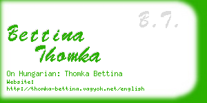 bettina thomka business card